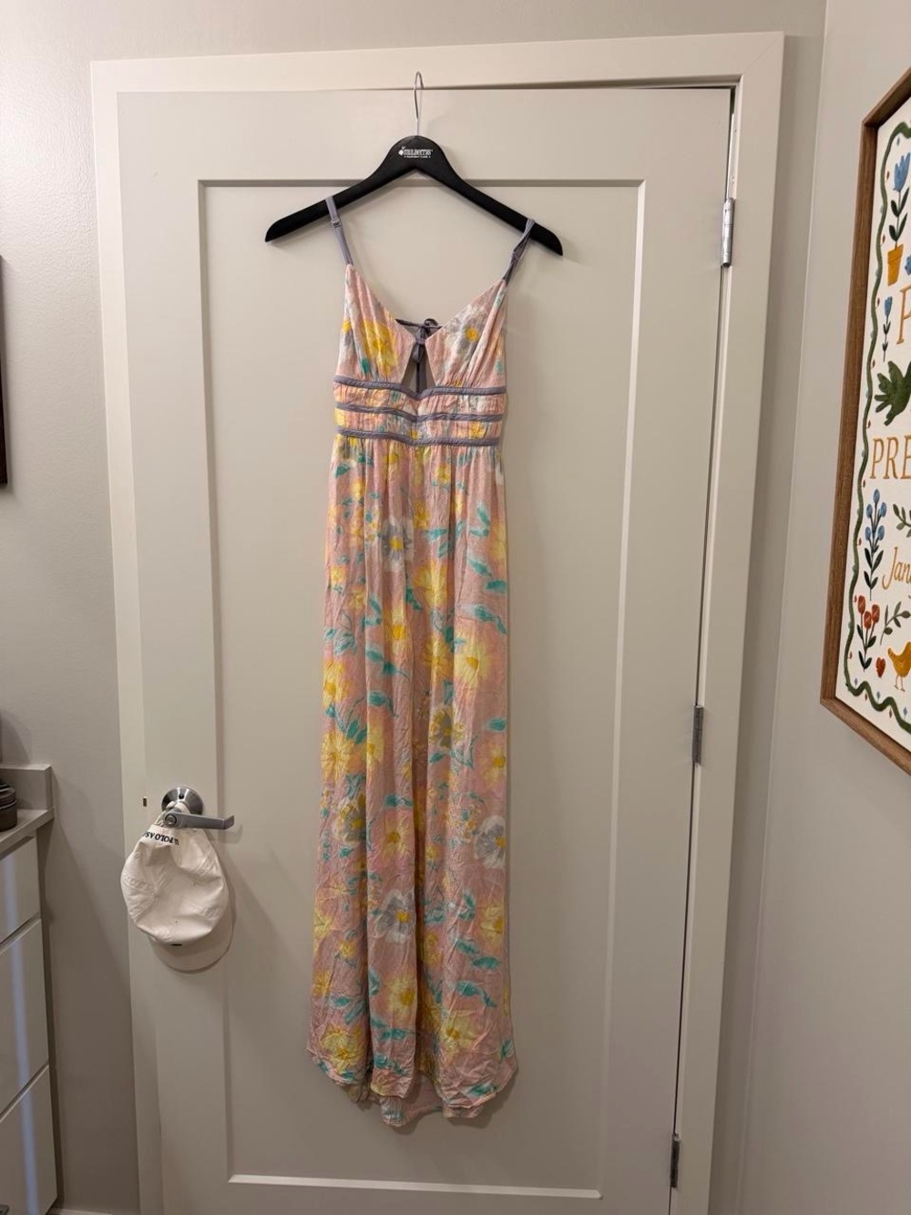 Pastel Floral Summer Dress with Tie Straps - Picture 2 of 4